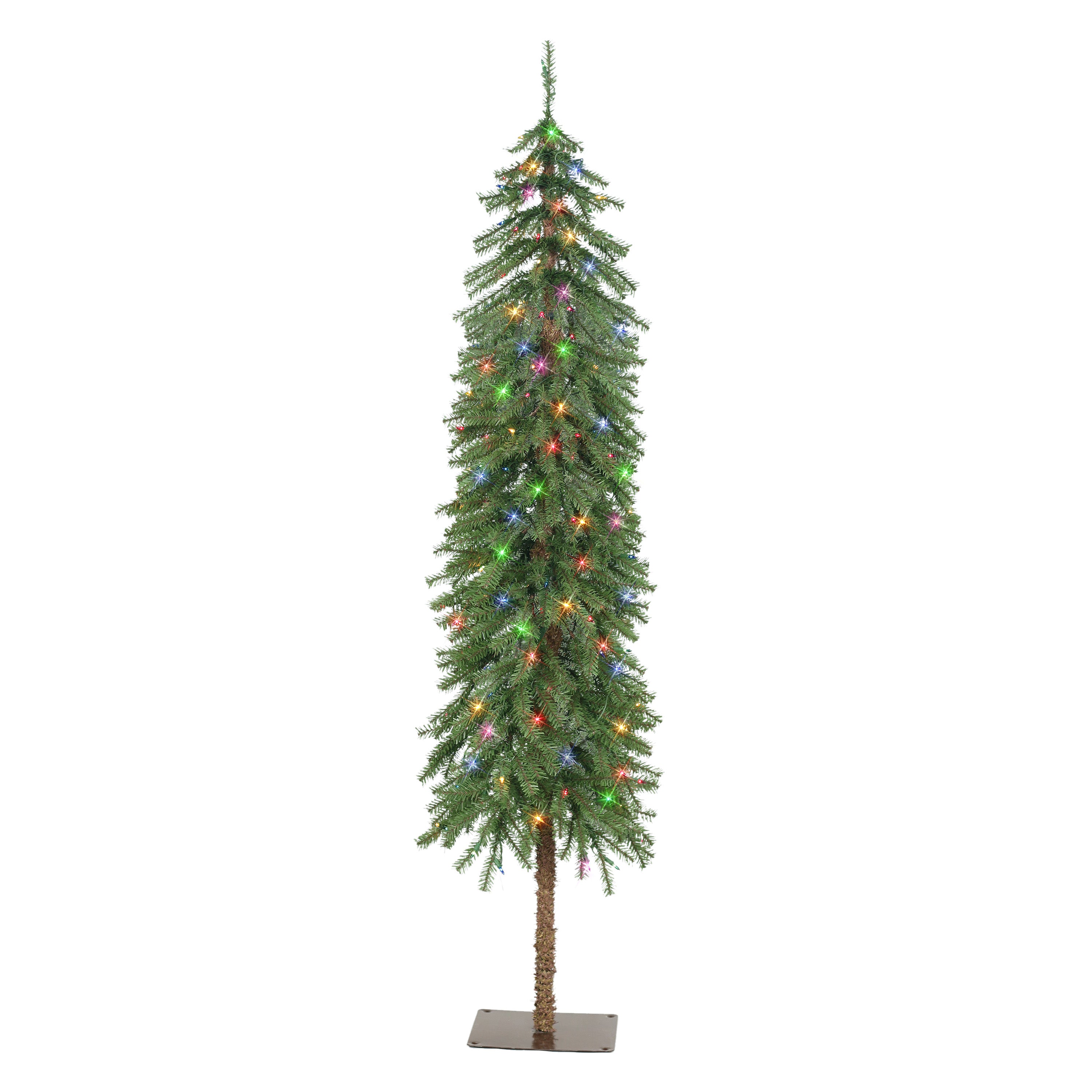 6 ft Pre-Lit Multi-Color Alpine Artificial Tree AEGA-60M2